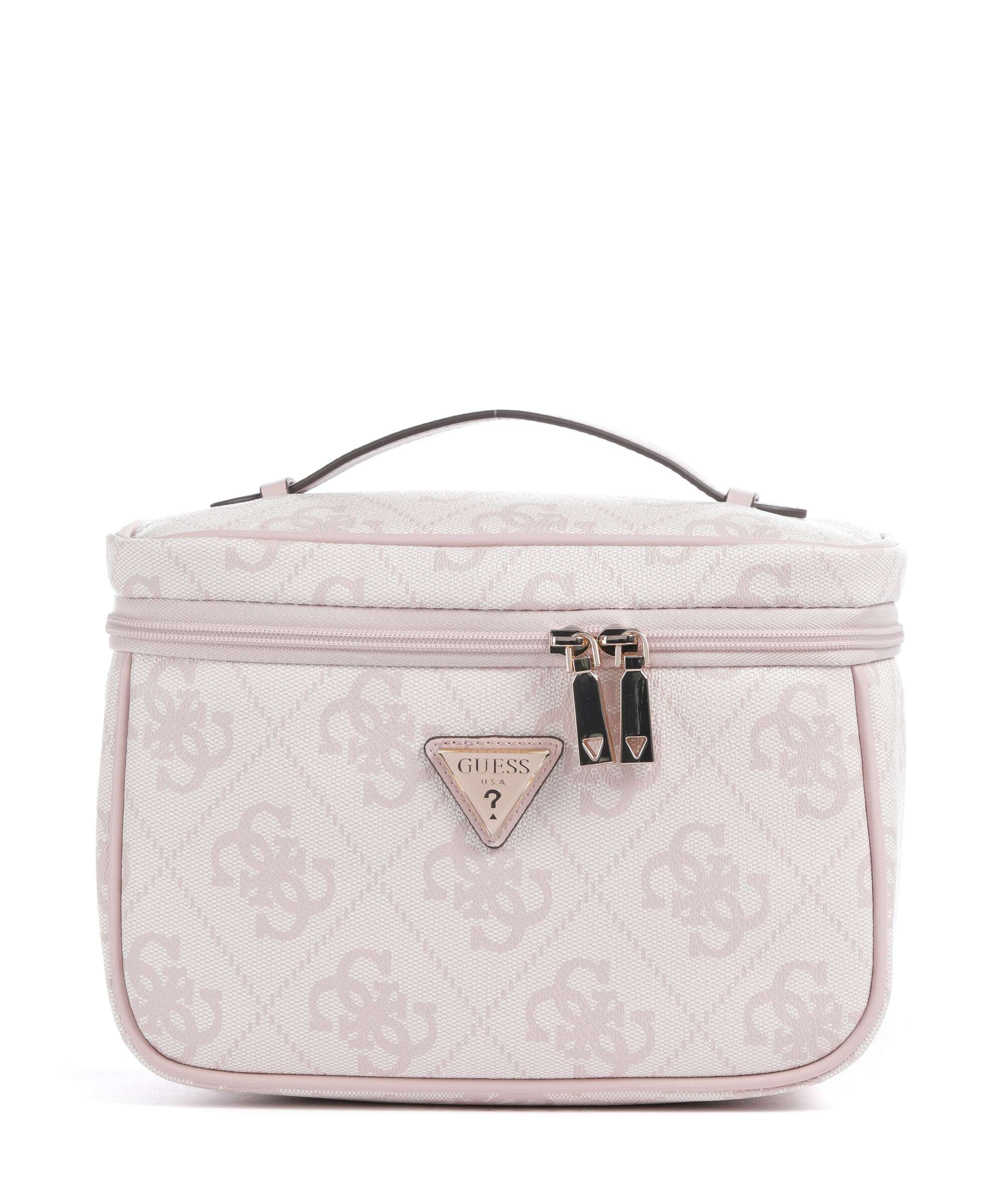 Guess Berta 4G Logo Toiletry bag rose water logo