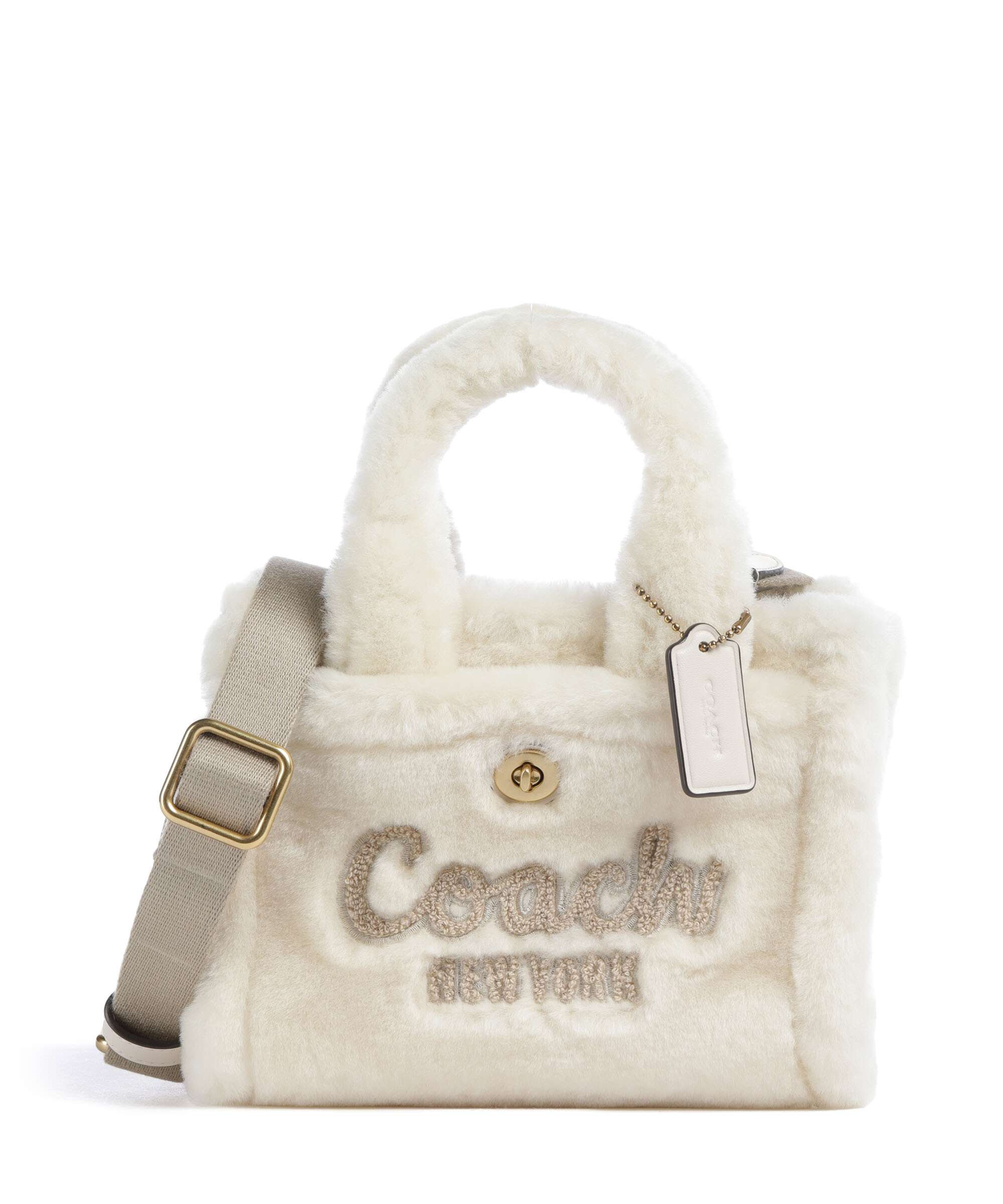 Coach Cargo Shearling 20 Crossbody bag chalk