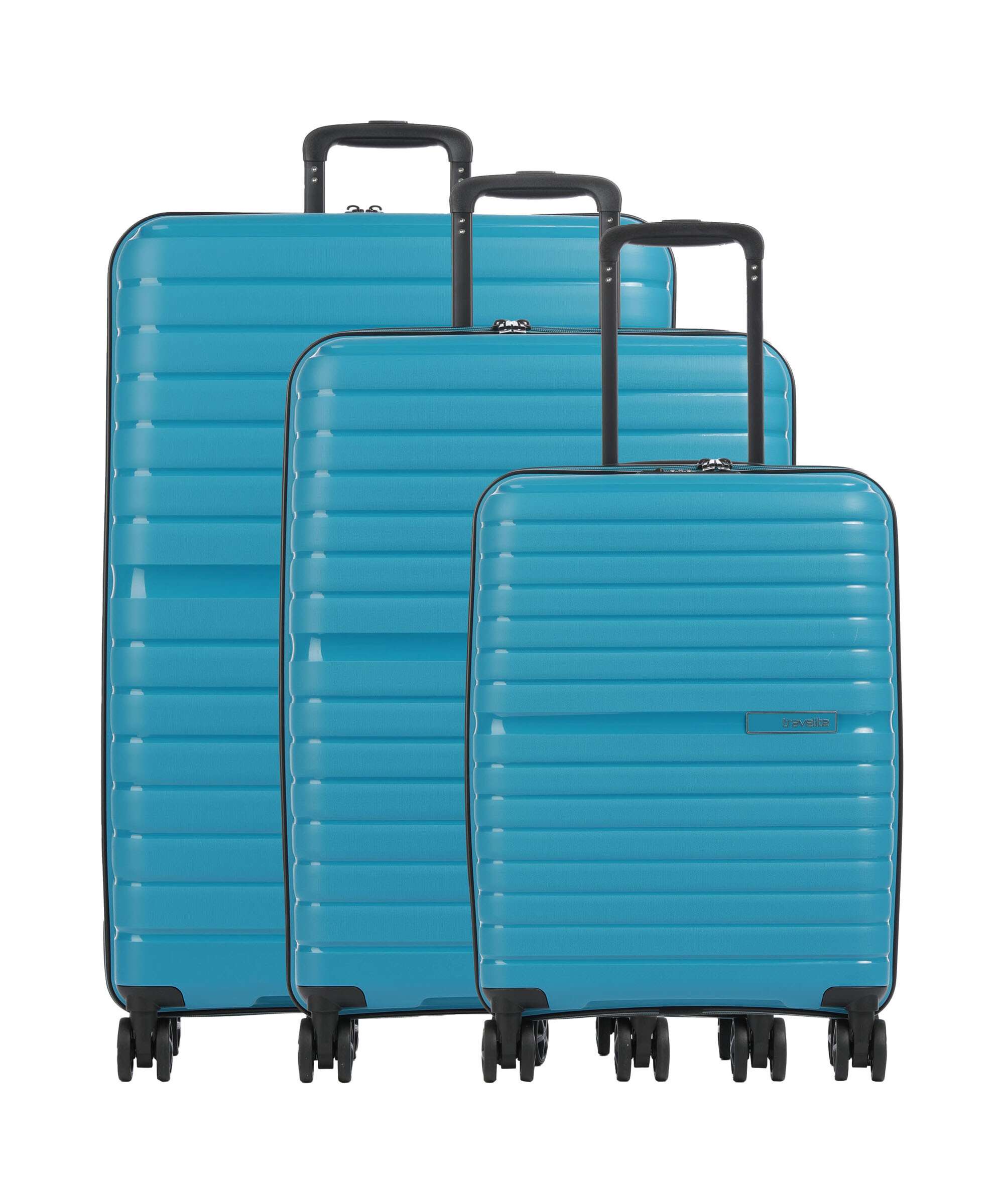 Travelite Trient Suitcase set (4 wheels) petrol