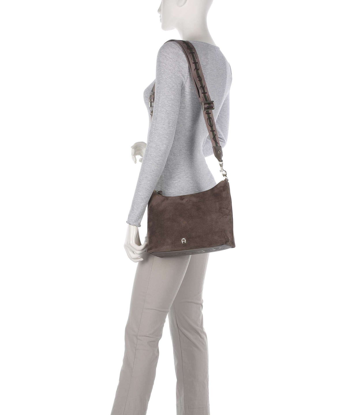 Aigner Zita S Crossbody bag coal brown