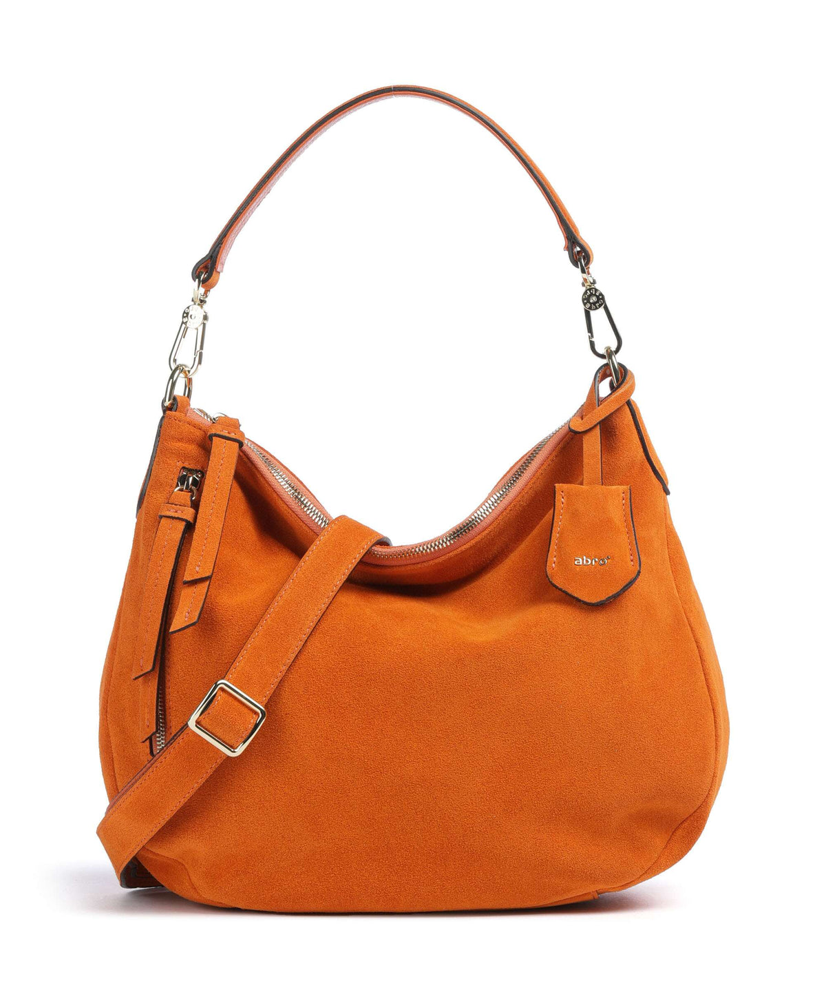 Abro Suede Juna Hobo bag orange