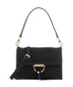 Abro Suede Temi Stitch Schultertasche black/gold
