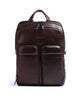 Piquadro Blue Square Revamp Laptop-Rucksack mahogany