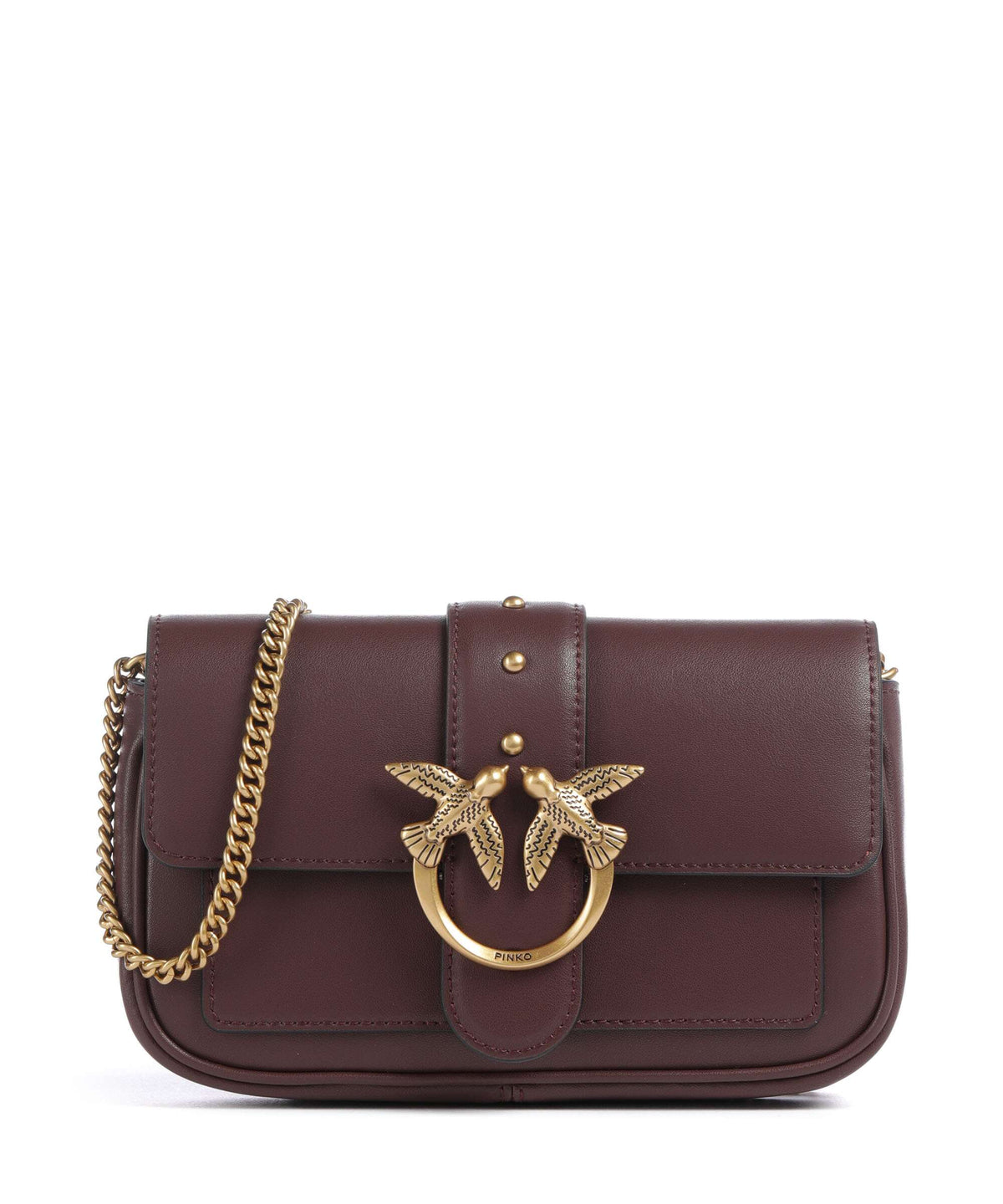 Pinko Love One Pocket Wallet cioccolato amaro/antique gold