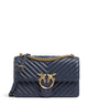 Pinko Love One Classic Schultertasche blu indaco ombroso/antique gold