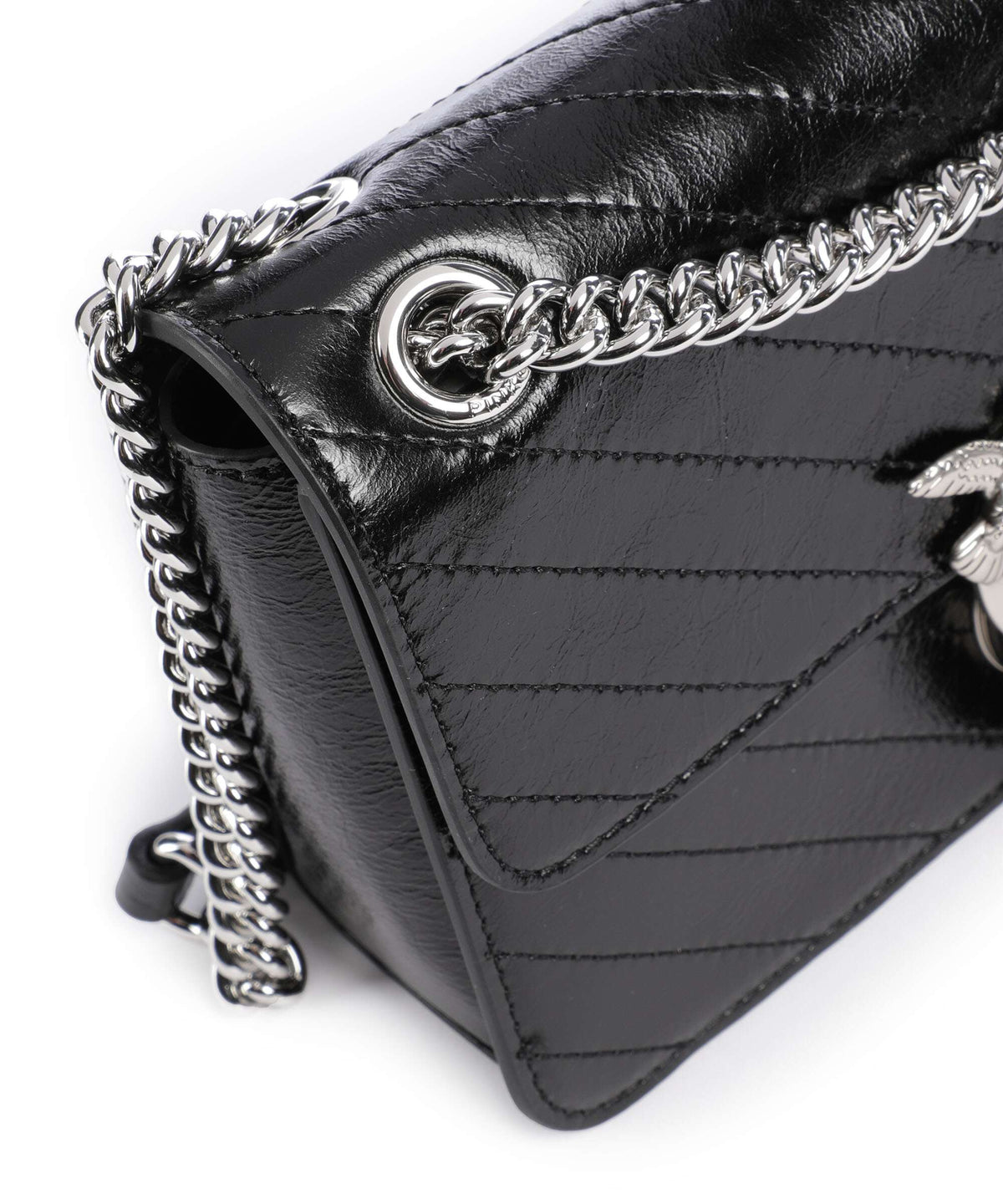 Pinko Love One Mini Shoulder bag nero limousine/matt silver