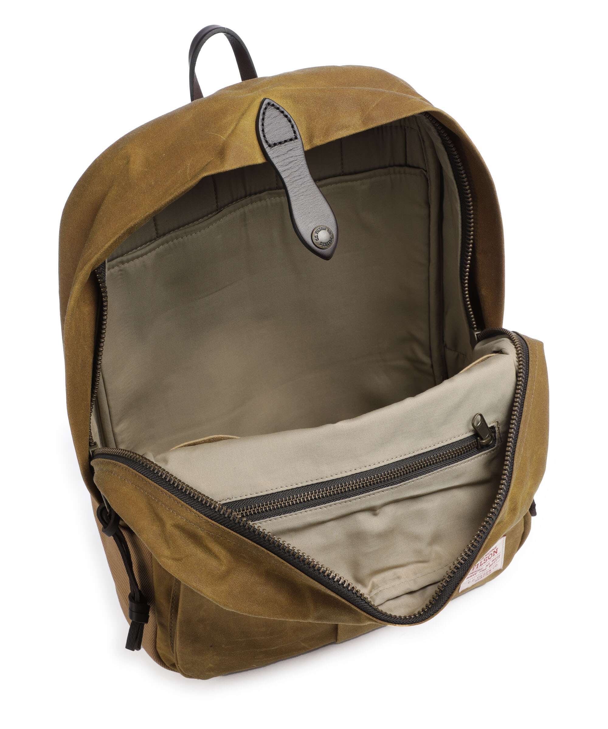 Filson Oil Finish Tin Cloth Journeyman Backpack tan
