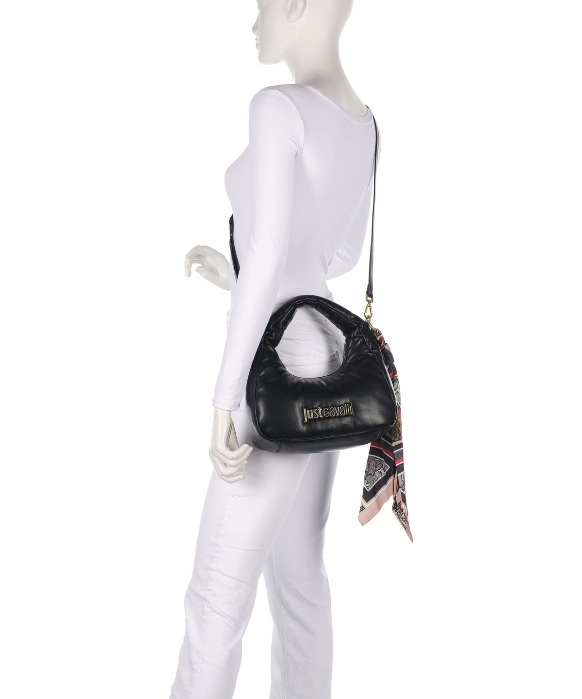 Just Cavalli Puffy Foulard Shoulder bag black