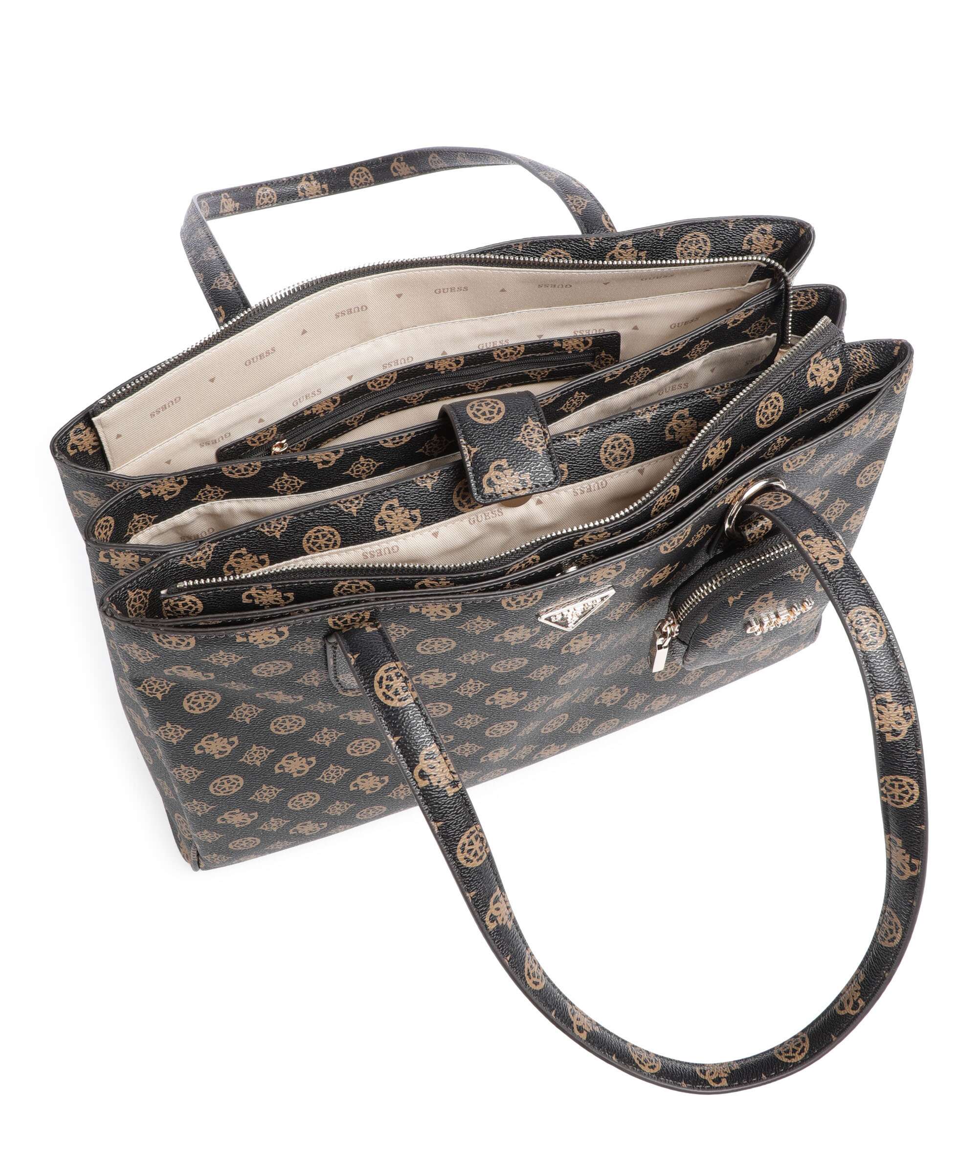 Guess Power Play Tote bag mocha logo
