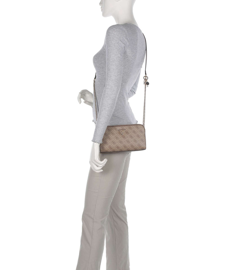 Guess Erica Eco Crossbody bag latte logo