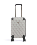 Guess Berta 4G Logo 4-Rollen Trolley dark taupe logo