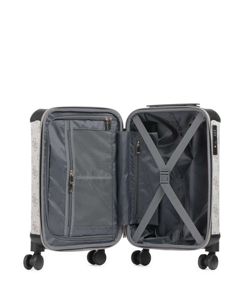 Guess Berta 4G Logo Spinner (4 wheels) dark taupe logo