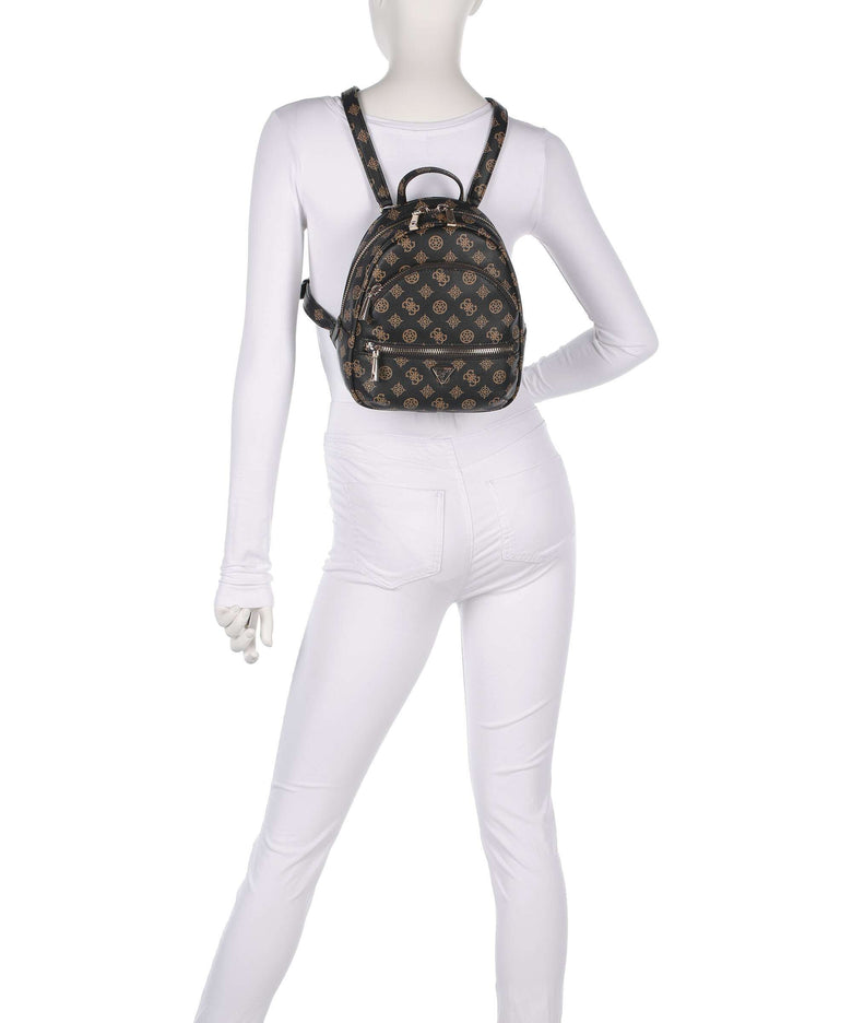 Guess Manhattan Backpack mocha logo