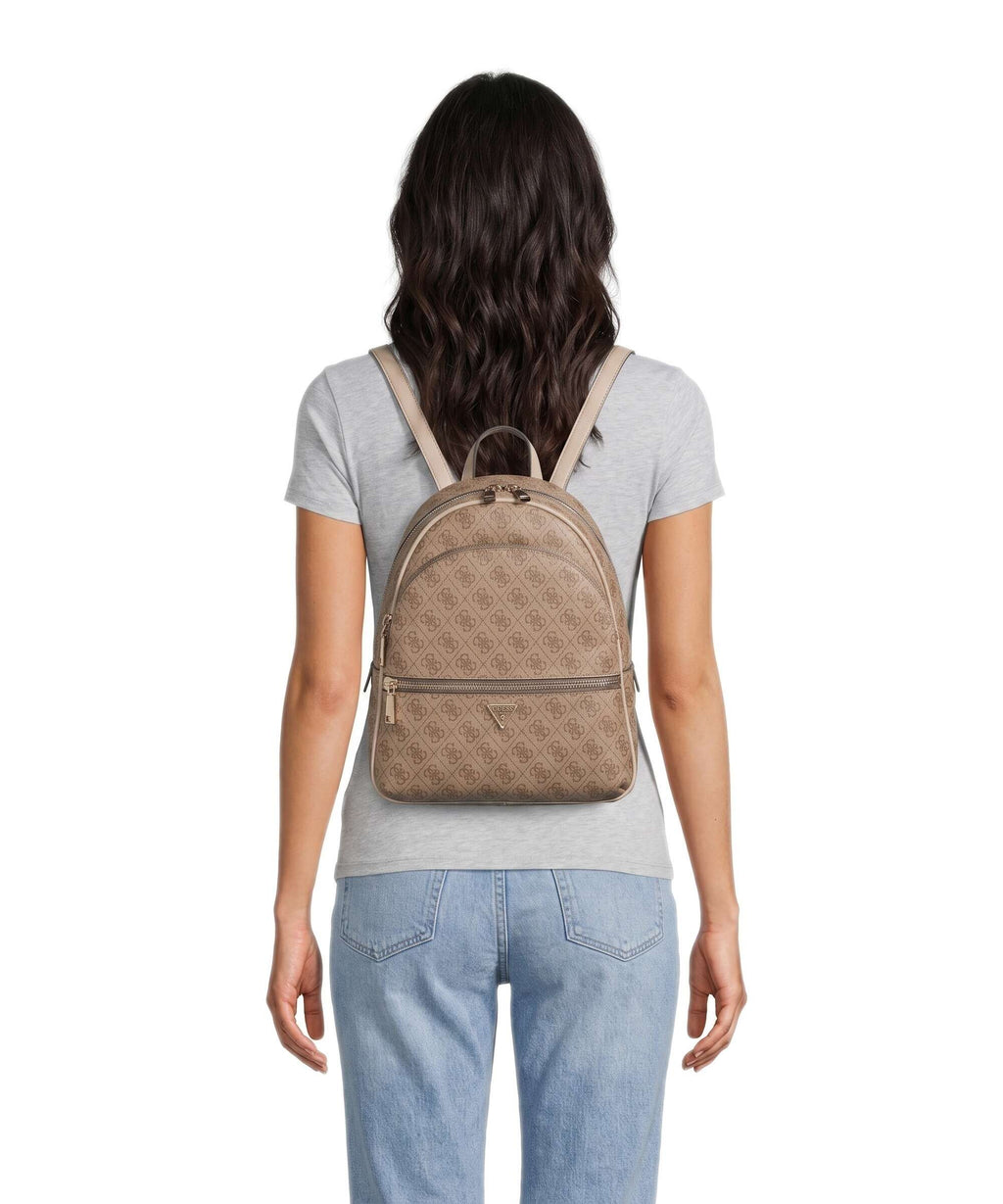 Guess Manhattan II Large Backpack latte logo