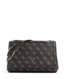 Guess Noelle Q Logo Sac porté épaule brown logo