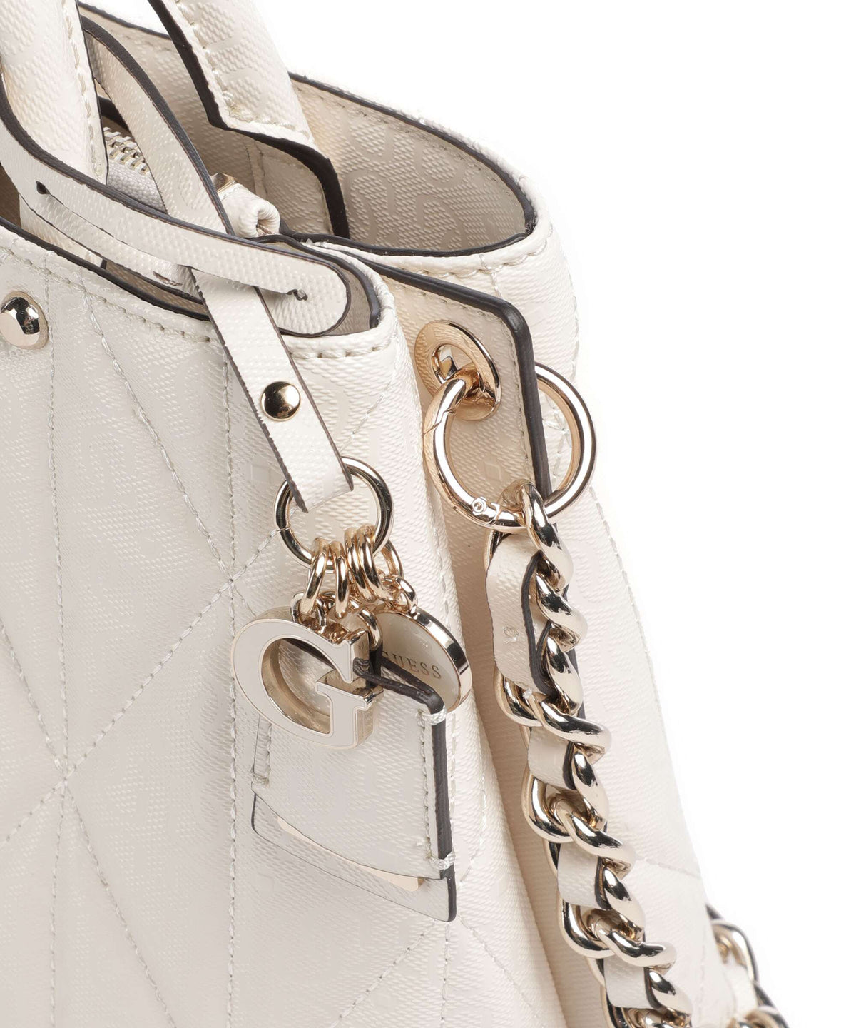 Guess Aldina G-Shine Handbag offwhite