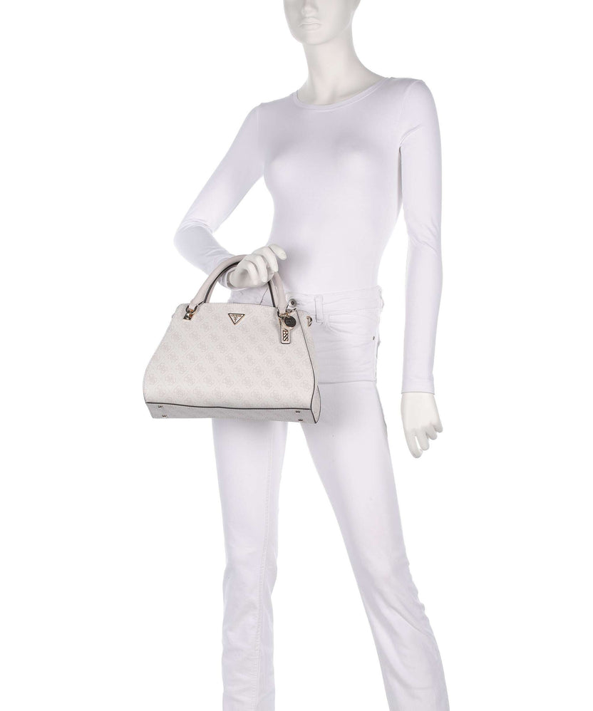 Guess Noelle 4G Logo Handbag white logo