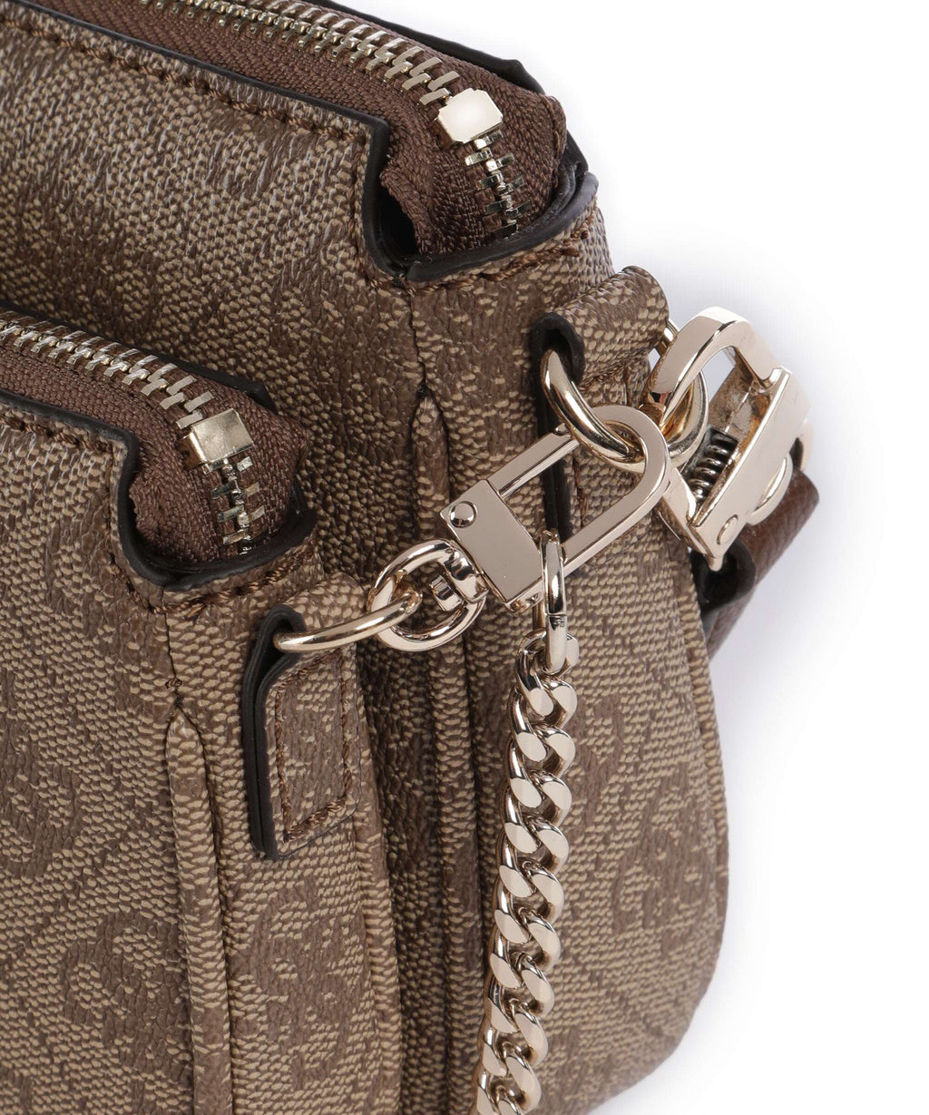 Guess Noelle 4G Logo Shoulder bag latte logo/brown