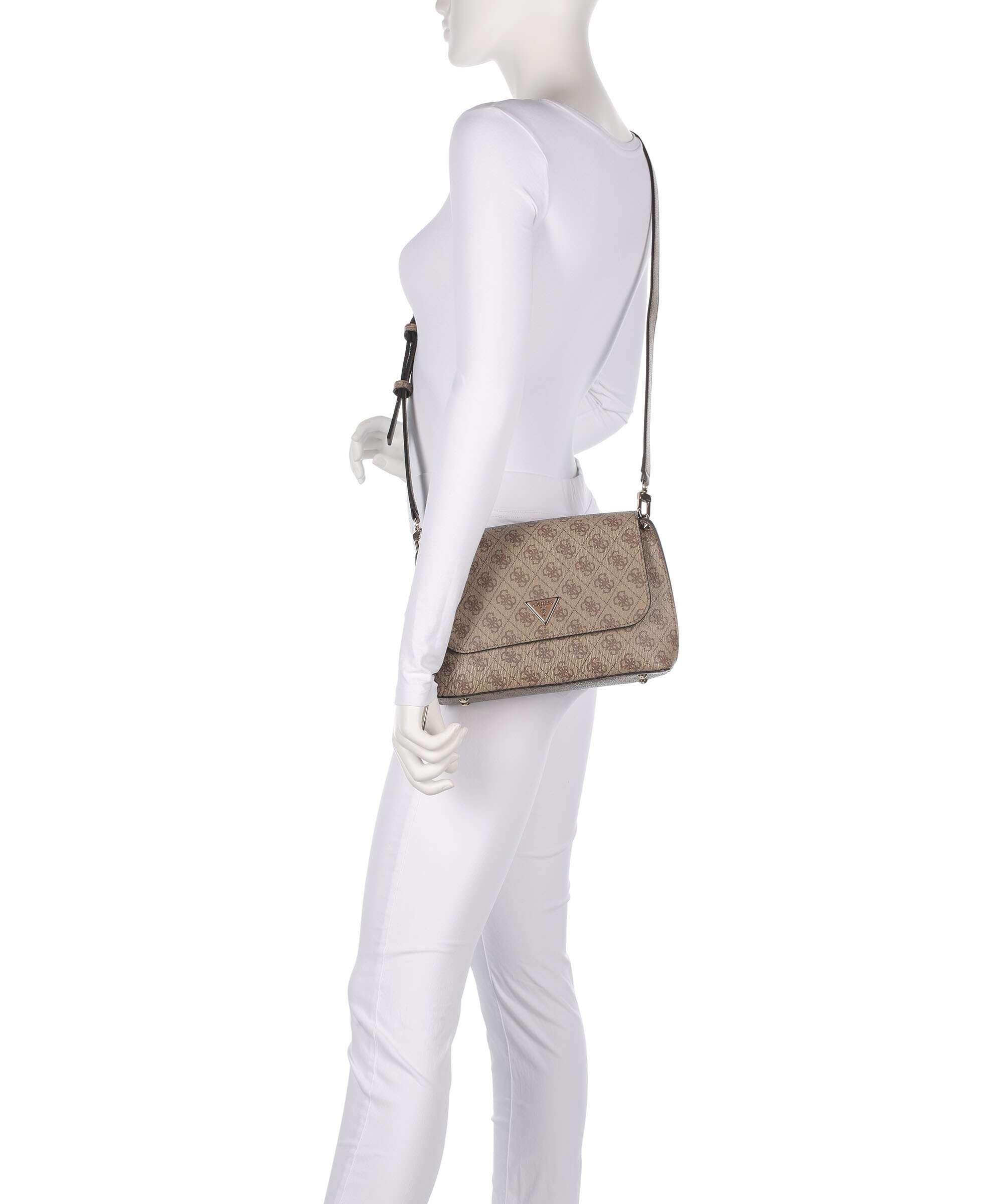 Guess Meridian Crossbody bag latte logo