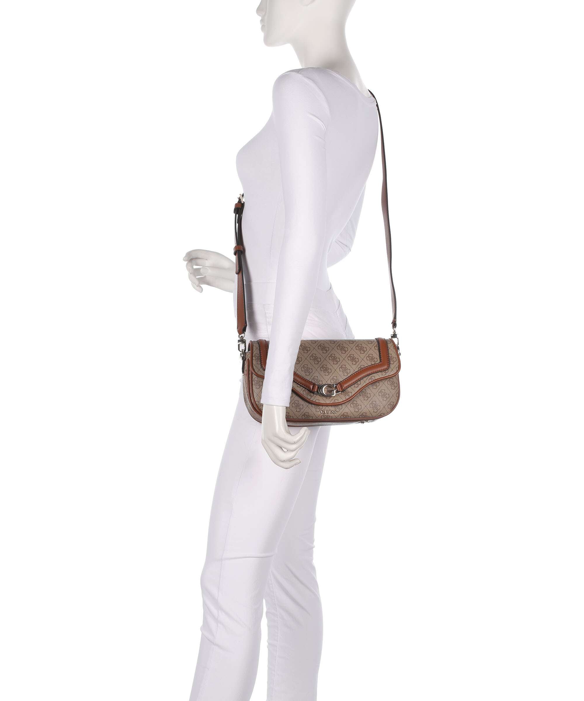 Guess Dea Shoulder bag latte logo