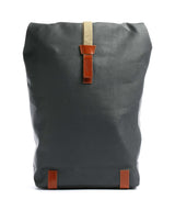 Brooks England Pickwick Cotton Canvas Large Rolltop Rucksack grey