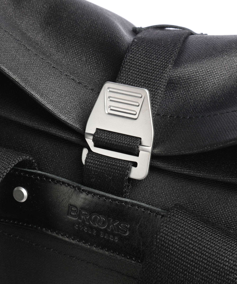 Brooks England Pickwick Patchwork Large Rolltop backpack black/forest