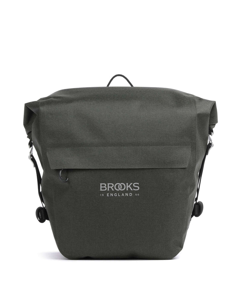 Brooks England Scape Large bike pannier mud green