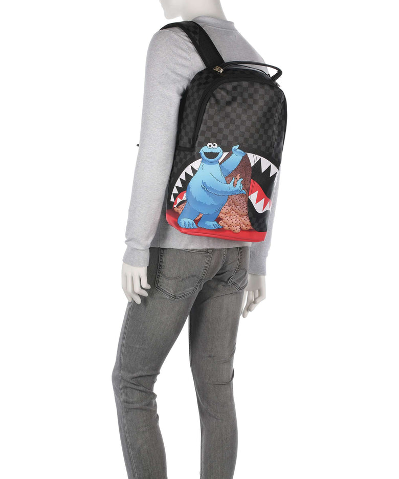 Sprayground Sesame Street Cookie Monster Sneaking a Bite Backpack black