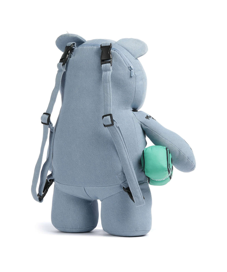 Sprayground Denim Shark Moneybear Backpack blue