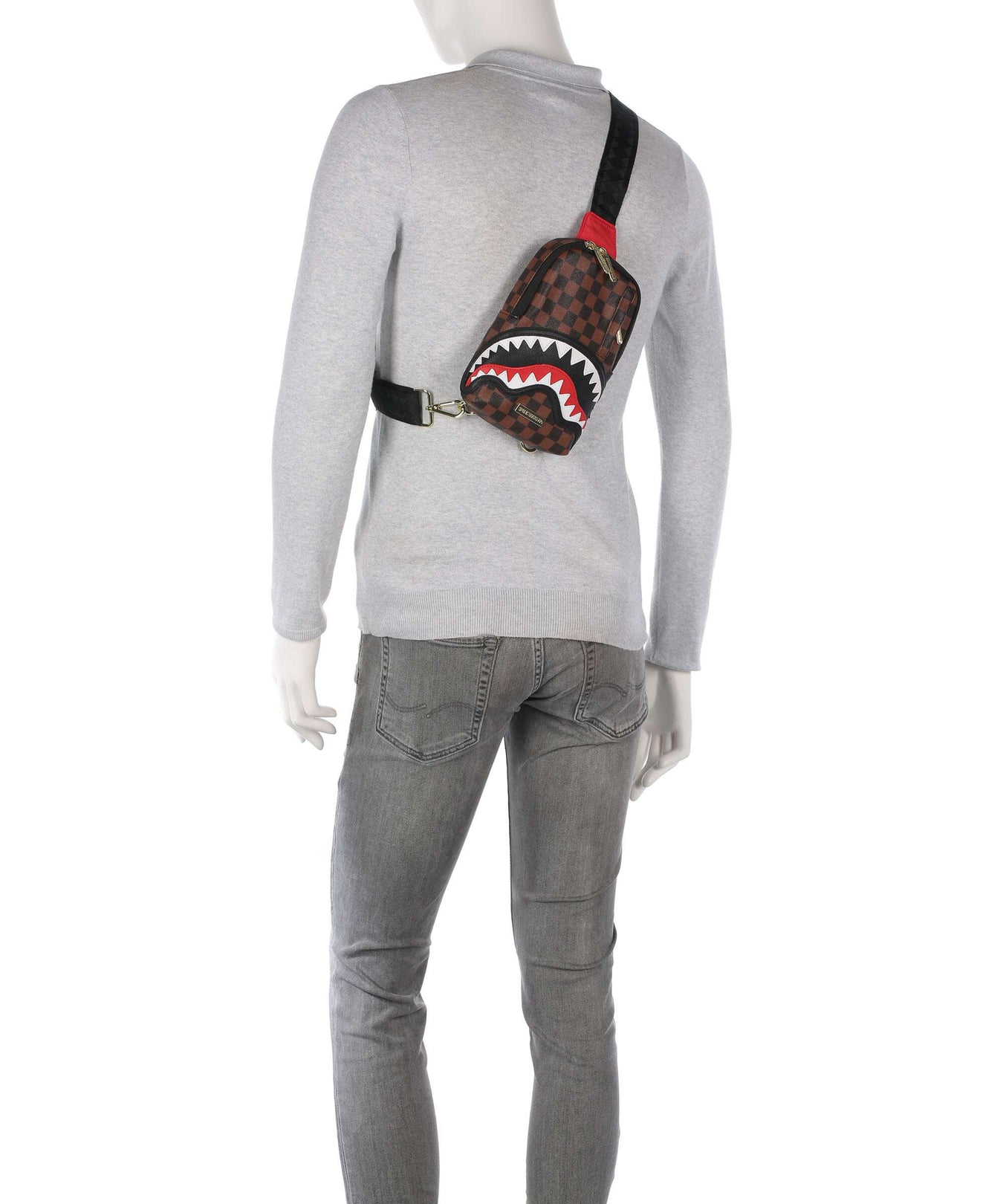 Sprayground Sawtooth Sharks in Paris Sling bag brown