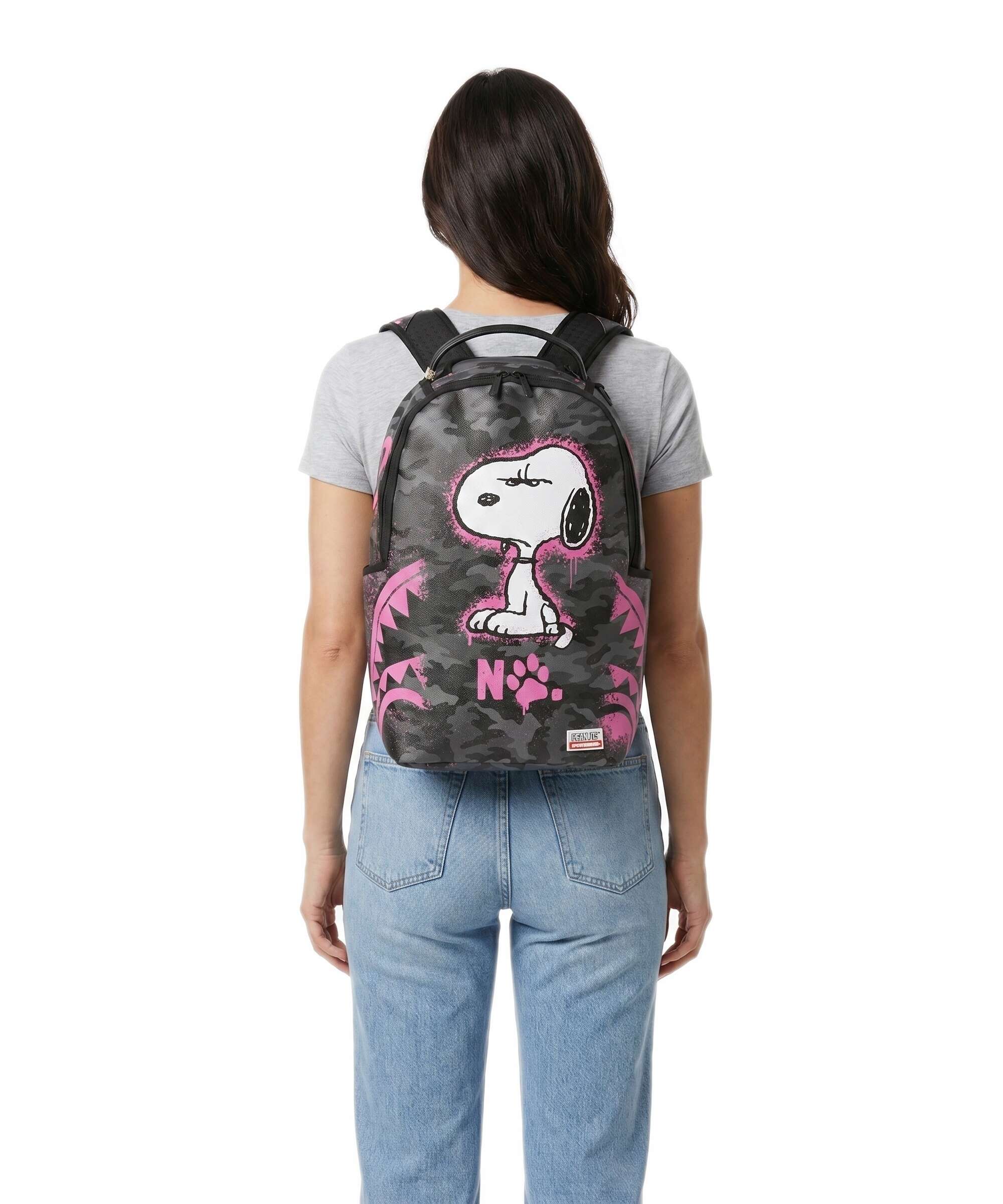 Sprayground Snoopy Pink Stencil Backpack multicolour