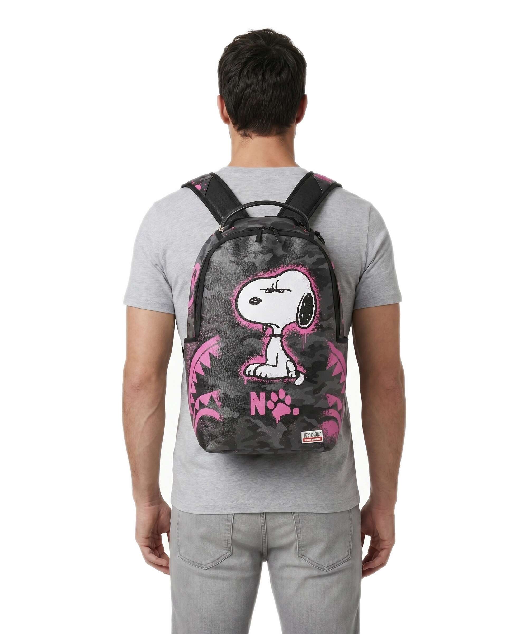 Sprayground Snoopy Pink Stencil Backpack multicolour