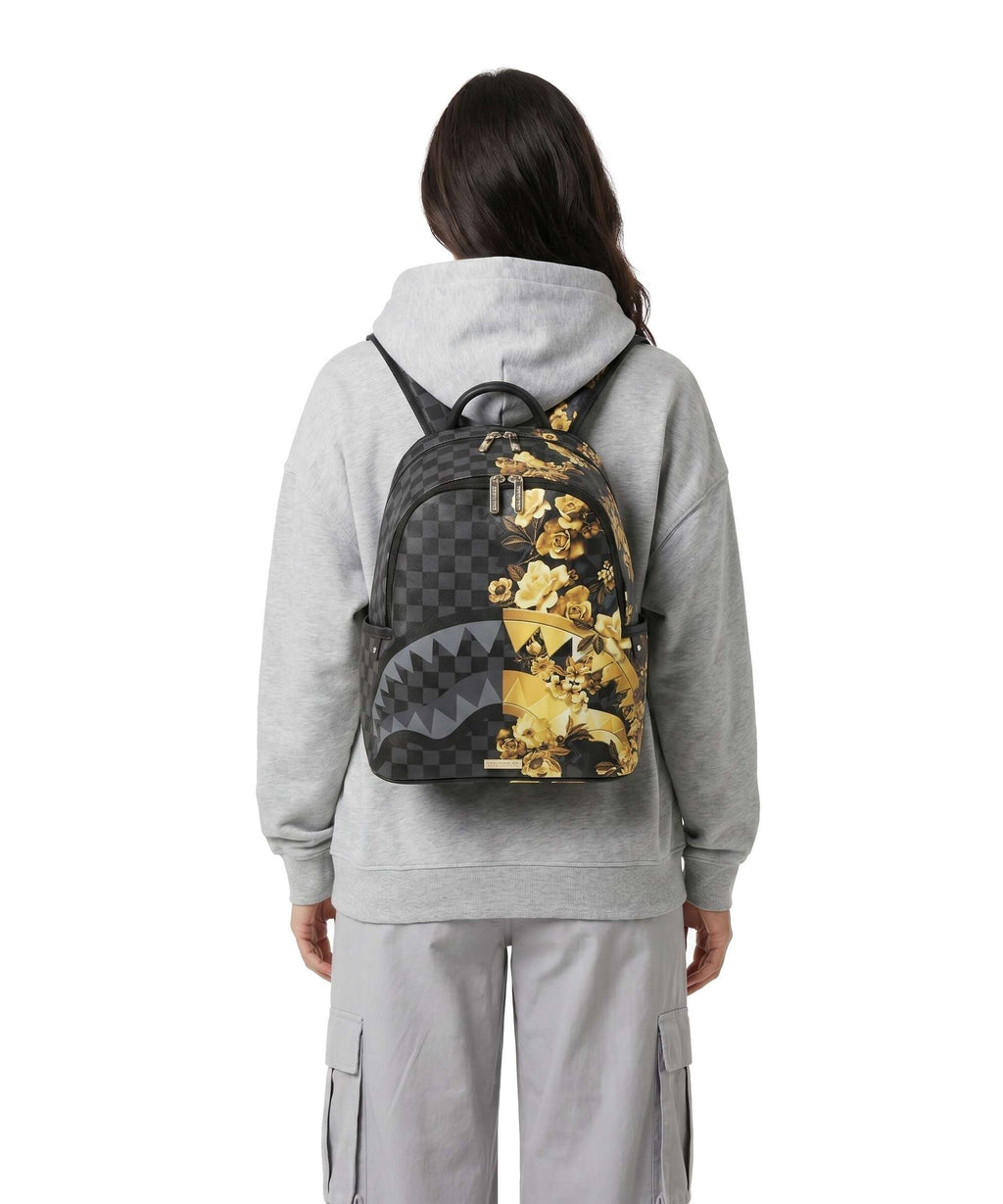Sprayground Gold Floral Remix Backpack black
