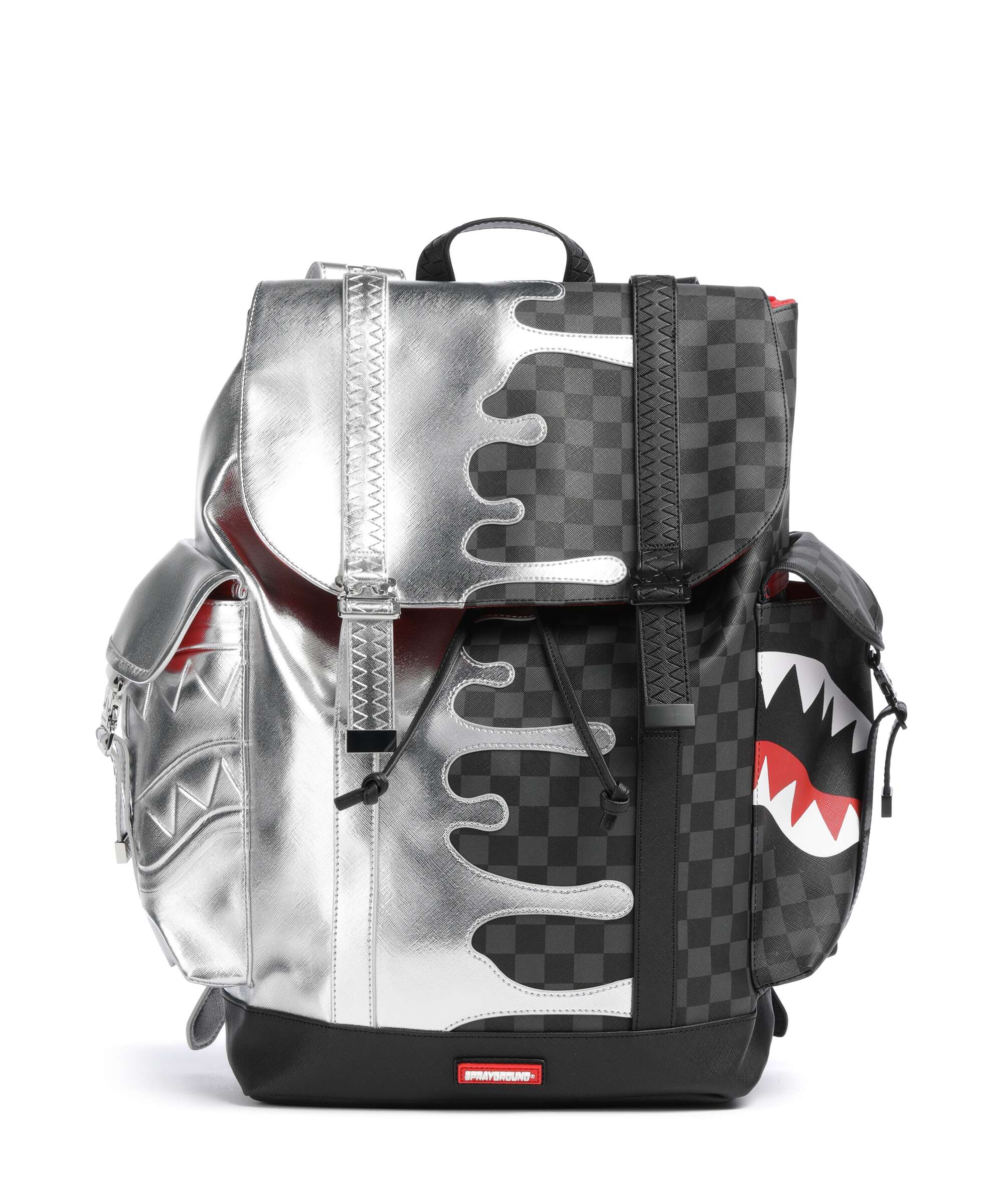 Sprayground Silver Side Drip Monte Carlo Backpack black/silver