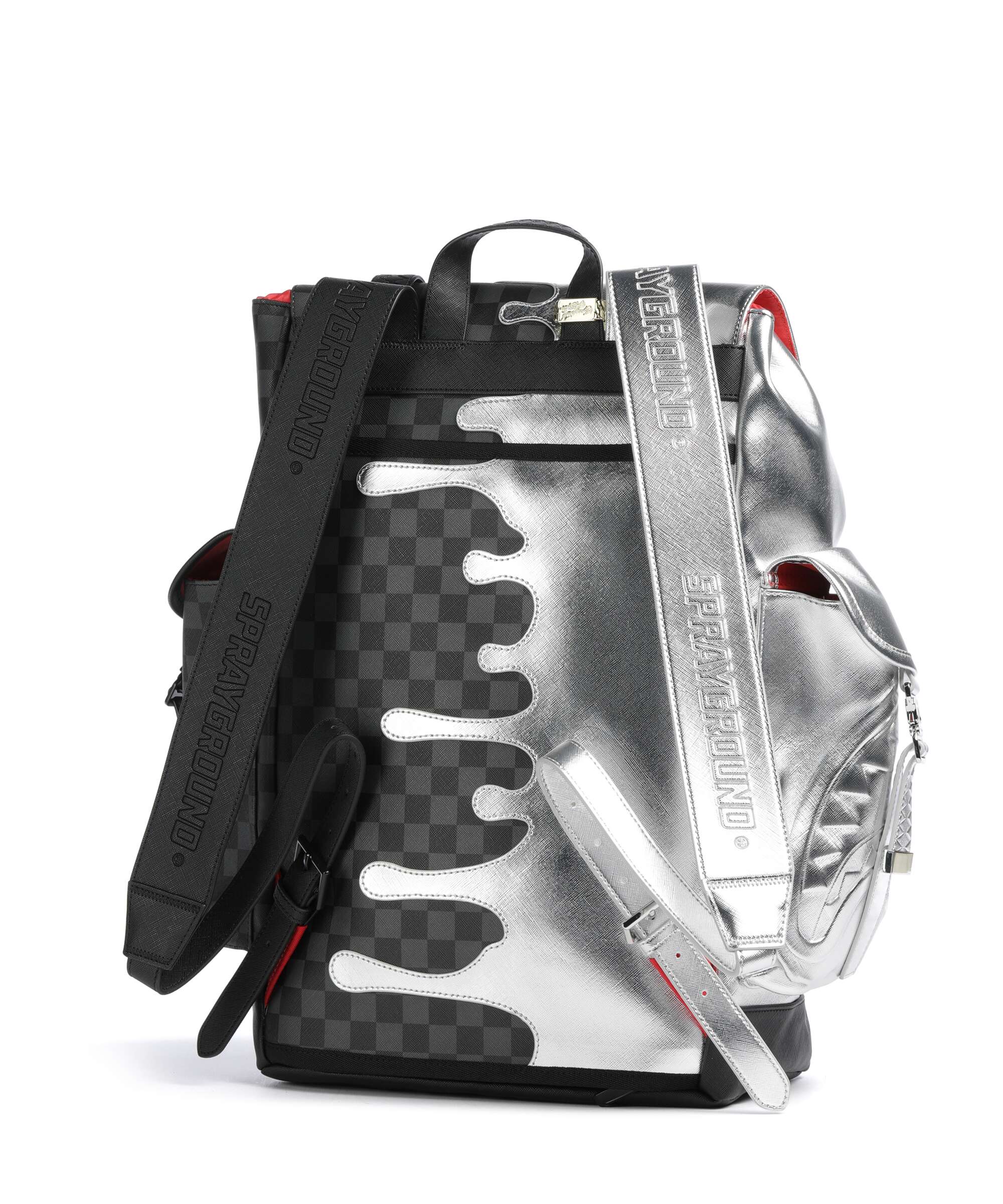 Sprayground Silver Side Drip Monte Carlo Backpack black/silver