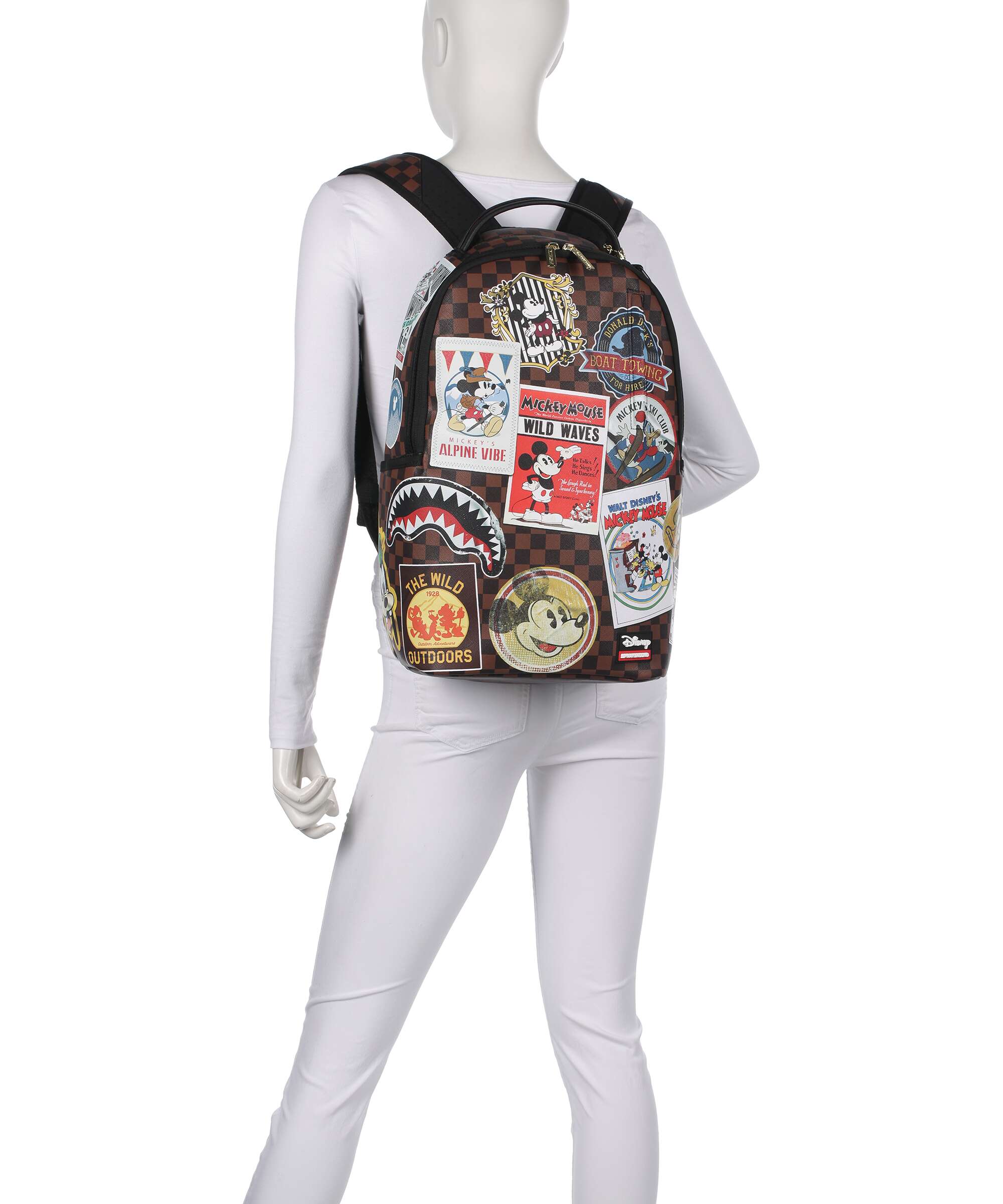 Sprayground Mickey Mouse Global Mogul Backpack brown