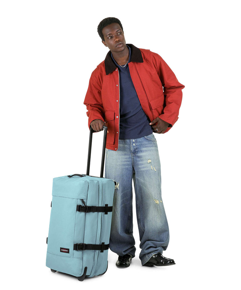 Eastpak Tranverz M Travel bag with wheels waterfall blue