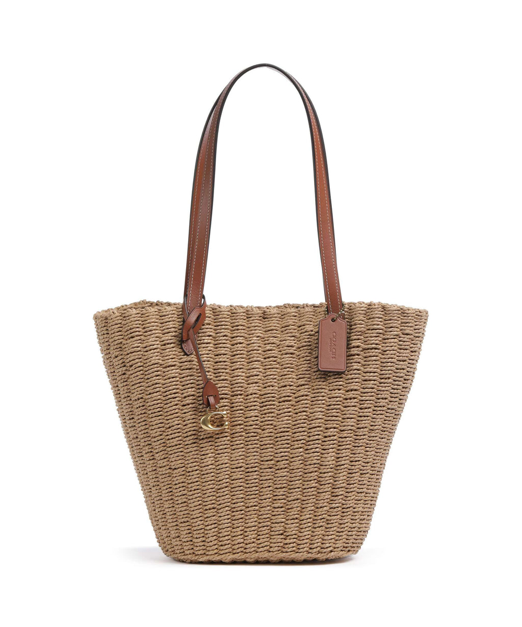 Coach Straw Tote bag dark natural