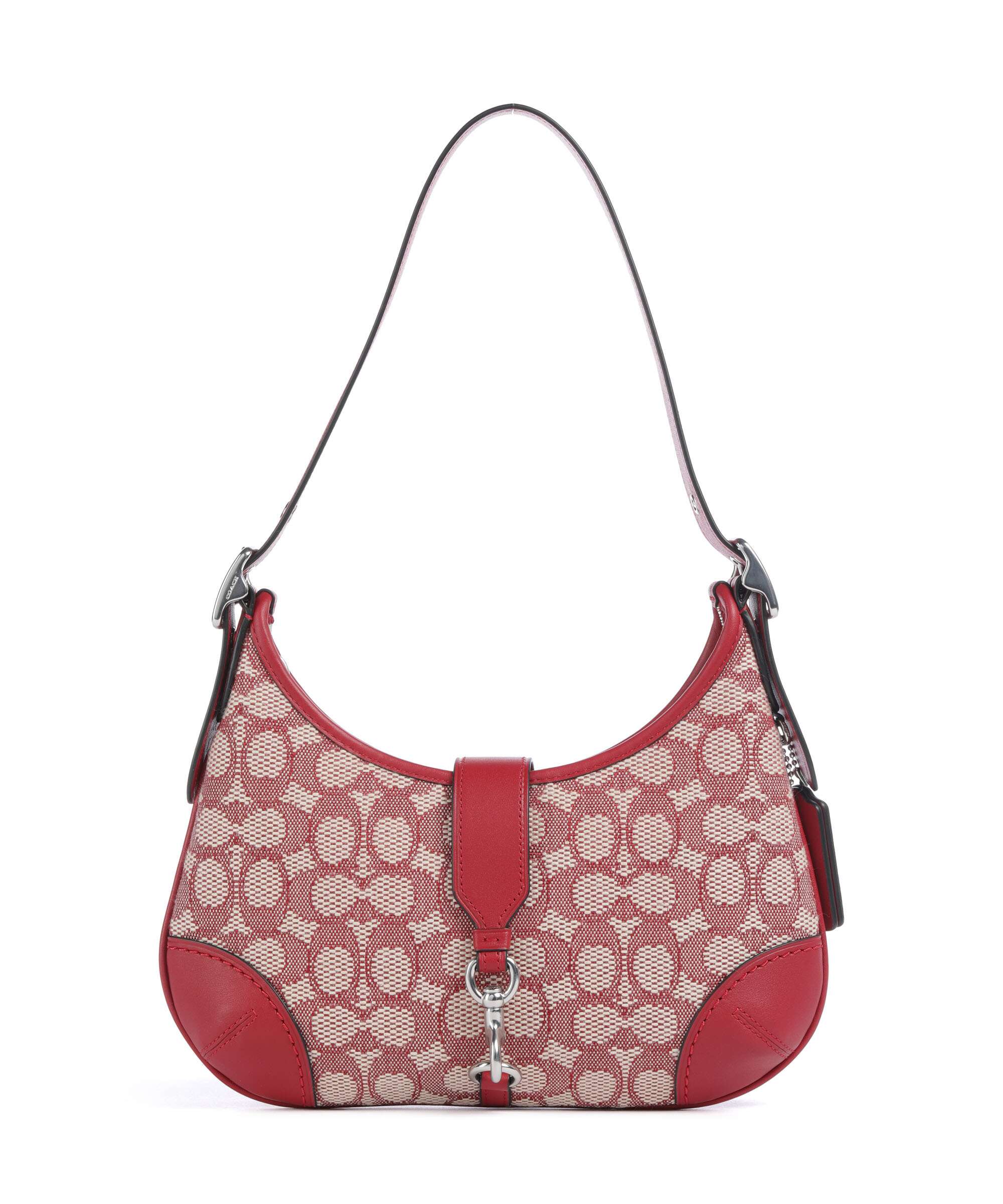 Coach Hamptons Signature Jacquard Shoulder bag ruby/ivory