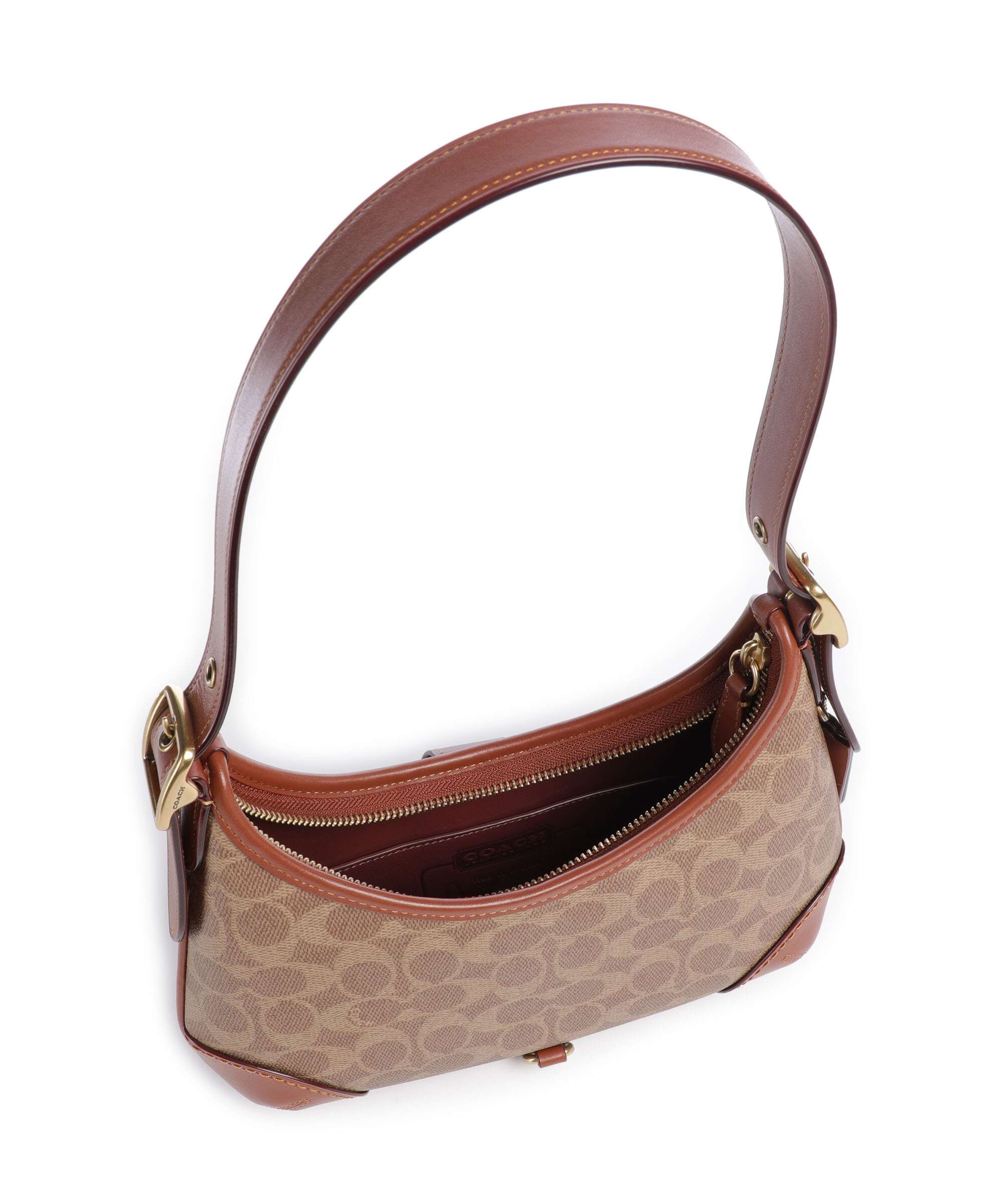 Coach Hamptons Signature Shoulder bag tan caramel