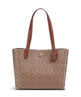 Coach Willow Signature Shopper tan caramel