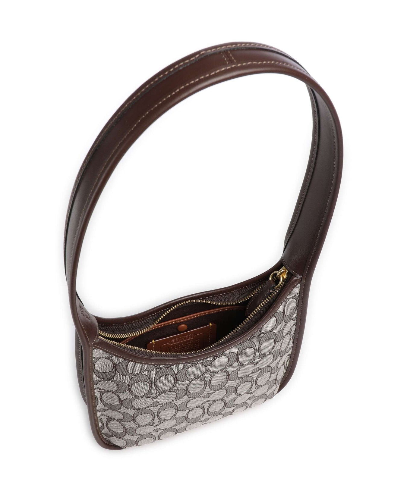 Coach The Coach Originals Curve Signature Jacquard Shoulder bag oak maple