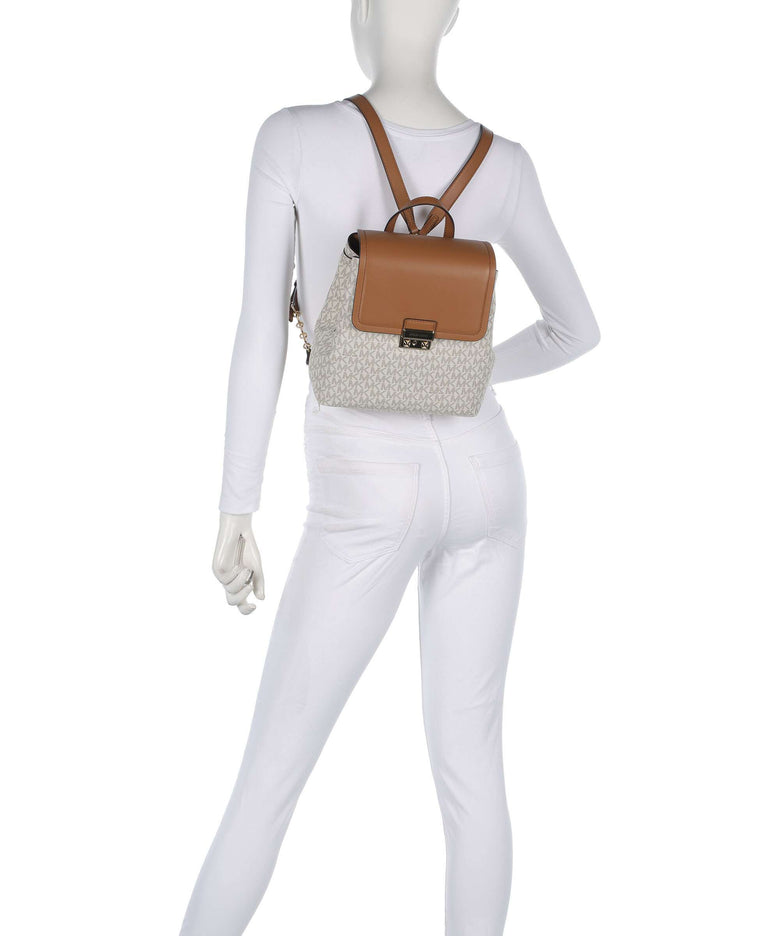Michael Kors Tribeca Small Backpack vanilla/acorn