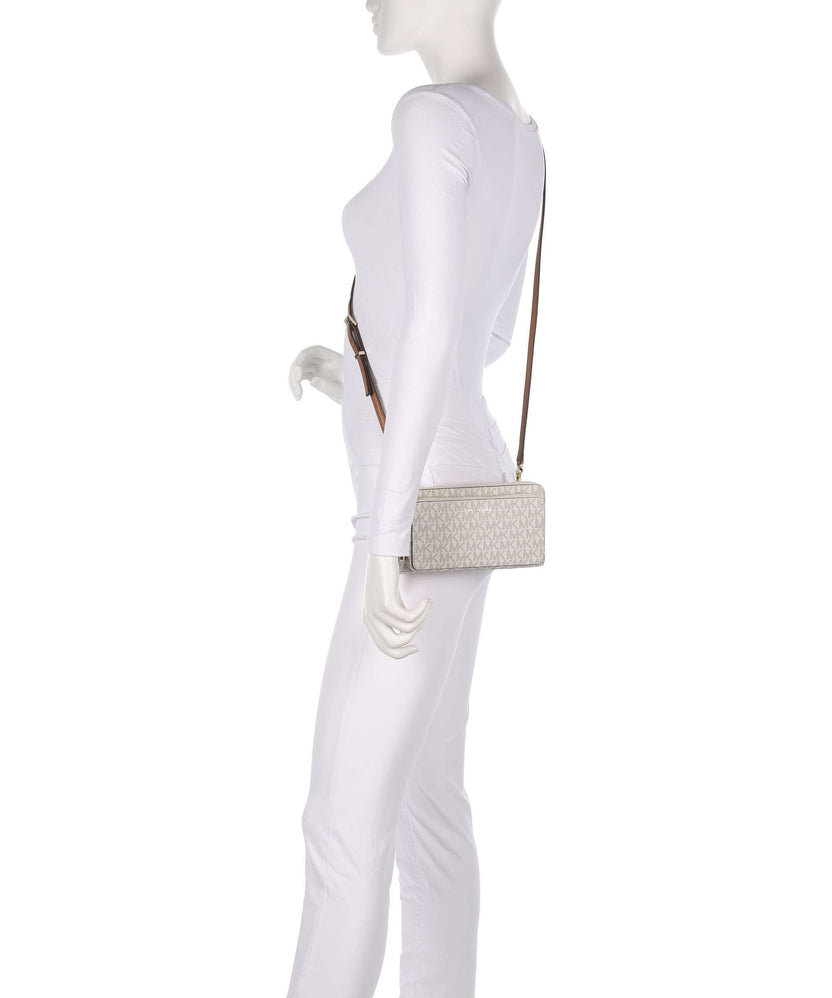 Michael Kors Jet Set Large Continental Crossbody bag vanilla/acorn