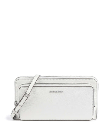 Michael Kors Jet Set Large Continental Umhängetasche optic white