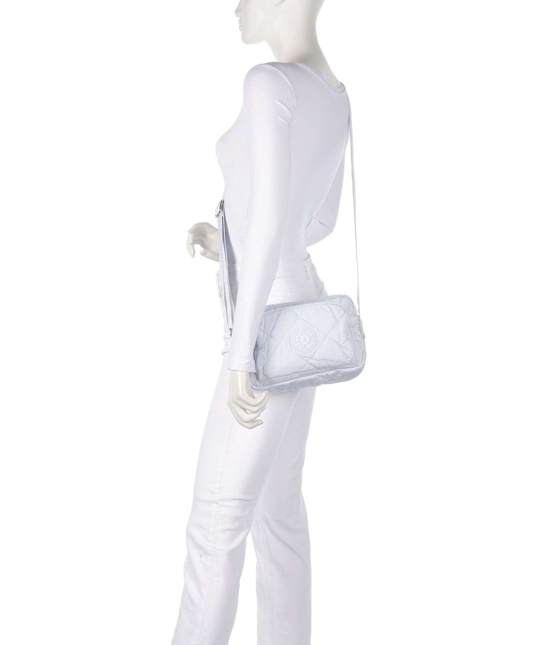 Kipling Crinkled Quilt Abanu M Zip Crossbody bag water blue