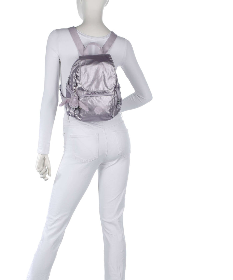 Kipling Basic City Zip Mini Backpack lilac moon/metallic