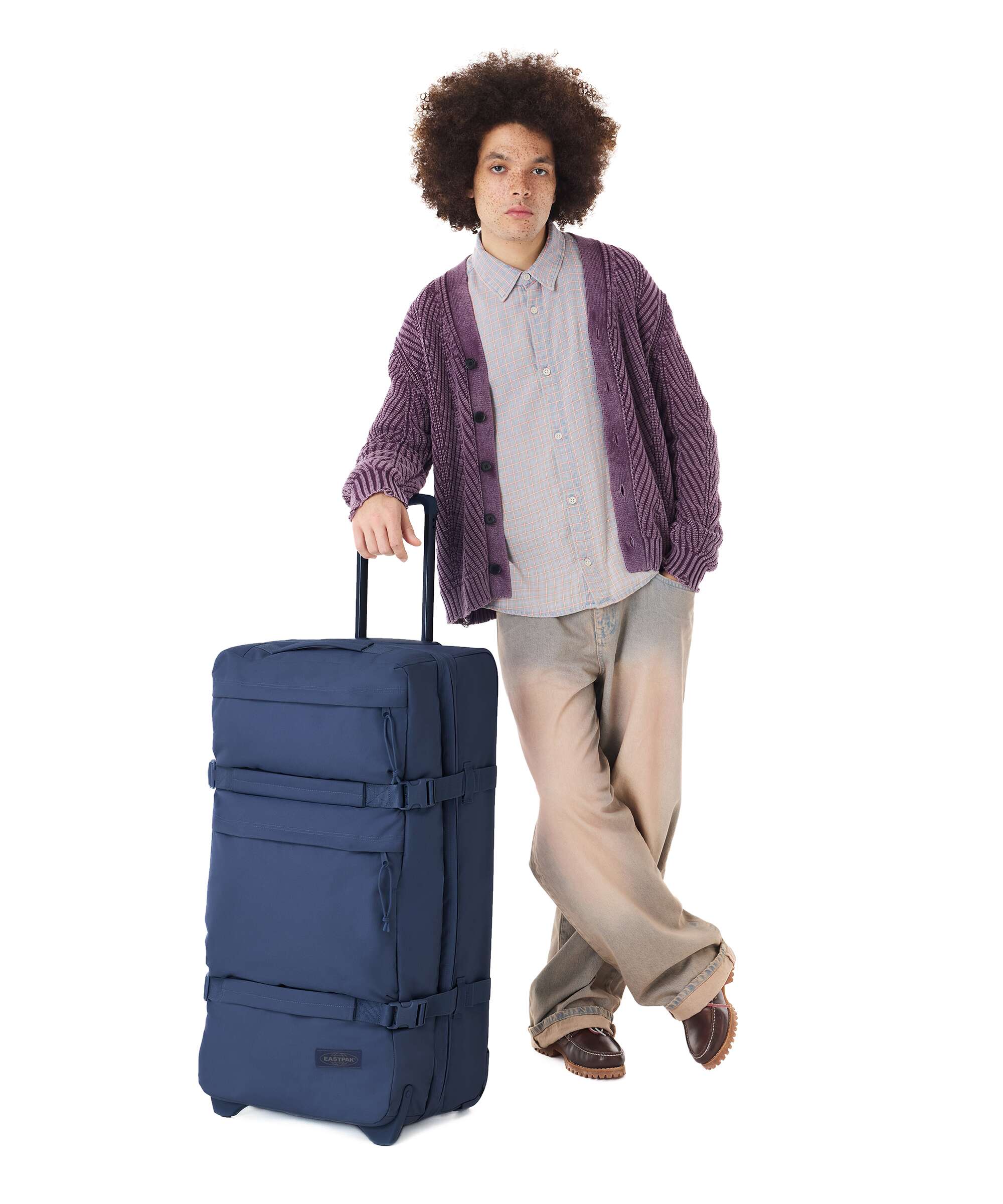 Eastpak Transit'R Plus L Travel bag with wheels monotone navy