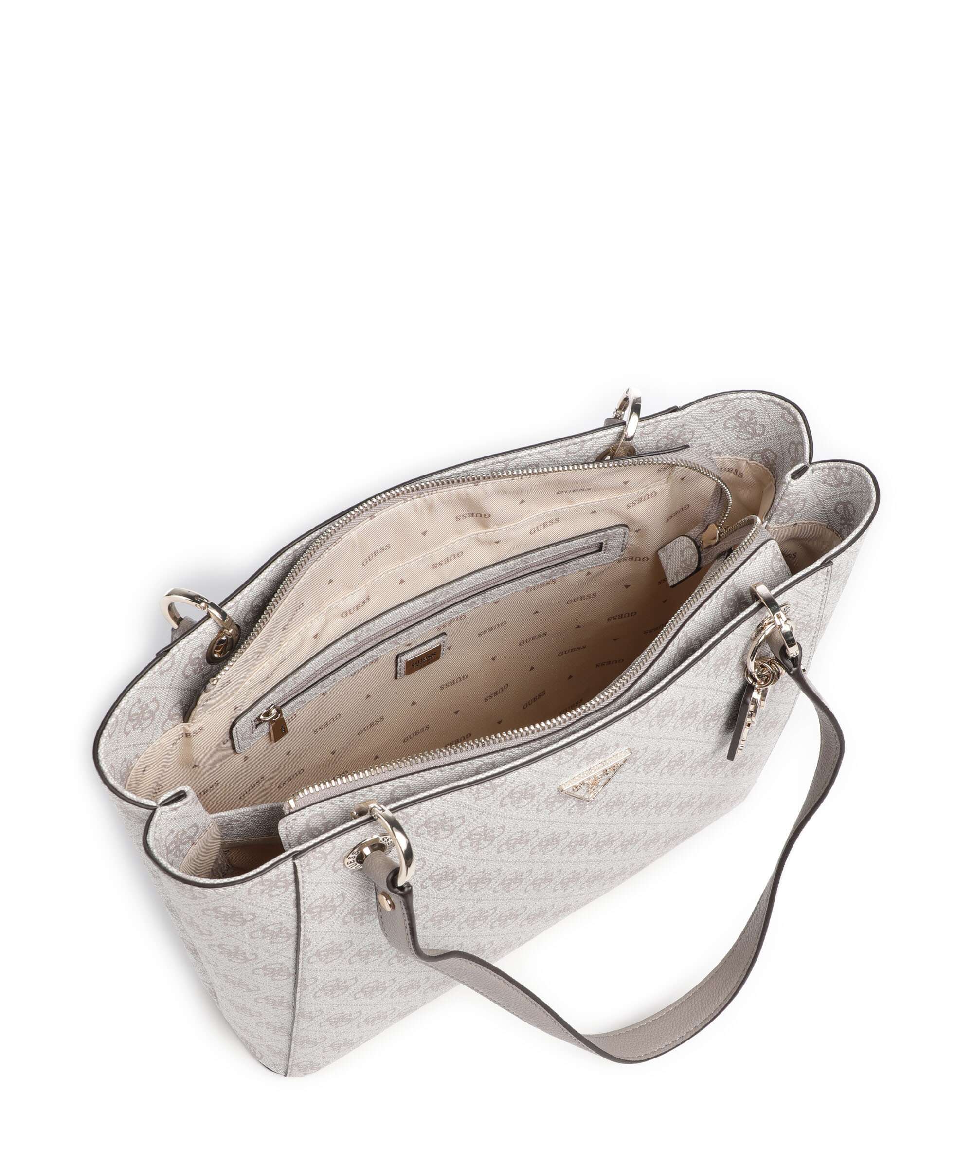 Guess Noelle Tote bag dark taupe logo