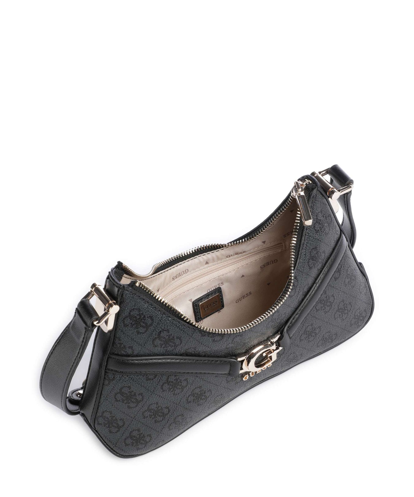 Guess Dea Crossbody bag coal logo